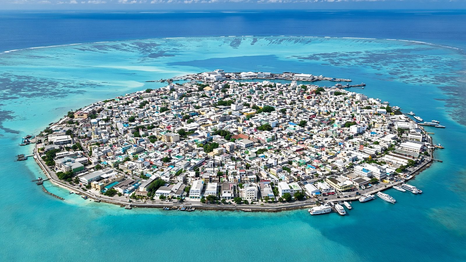 Aerial view of Malé